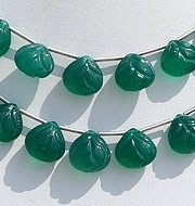 Green Onyx Carved Heart