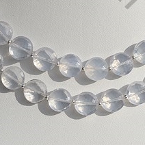 Lavender Quartz Faceted Coin