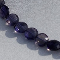 Iolite Gemstone Beads Coin
