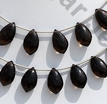 Smoky Quartz Gemstone Dolphin Shape Beads