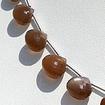Coffee Moonstone Heart Briolette