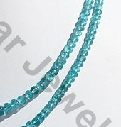 Apatite Gemstone Beads Faceted Rondelle