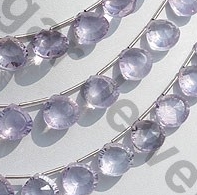 Lavender Quartz Concave Cut Heart