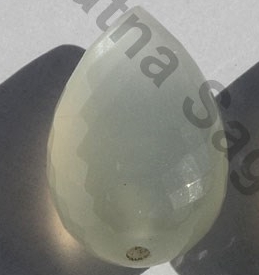 Grey Moonstone Half Drilled Gemstones
