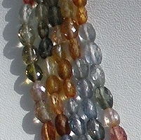 Multi Sapphire Gemstone  Oval Faceted