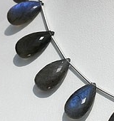 Labradorite Blue Power Flat Pear Briolette