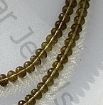 Olive Quartz  Faceted Rondelles