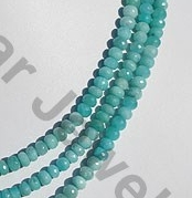 Amazonite Faceted Rondelles