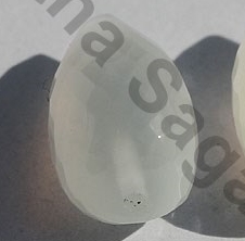 White Moonstone Half Drilled Gemstone
