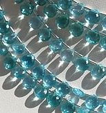Apatite Gemstone Beads Heart Briolette