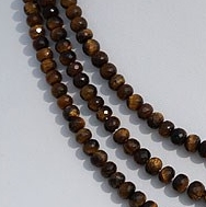 Tiger Eye Faceted Rondelles