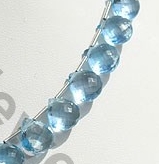 Blue Topaz Gemstone  Heart Briolette