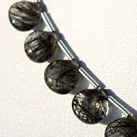 Black Rutilated Quartz  Heart Plain