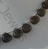 Black Moonstone Heart Briolette