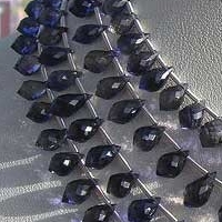 8 inch strand Iolite Gemstone Beads  Chandelier Briolette