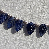 Sapphire Gemstone Carved Leaf