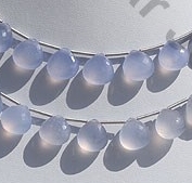 Chalcedony Gemstone Heart Briolette