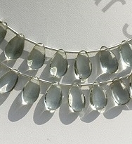 Green Amethyst Flat Pear Plain