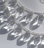 Crystal Gemstone Twisted Tear Drops
