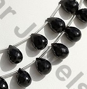 Black Spinel  Tear Drops Briolette