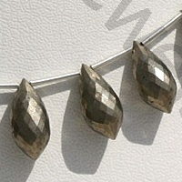 Pyrite Beads  Chandelier Briolette
