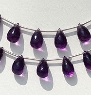 Amethyst Gemstone Tear Drops Briolette