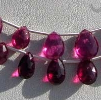 Pink Tourmaline Gemstone  Flat Pear Briolette