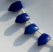 Lapis Pentagon Shape Beads