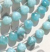 Larimar Gemstone Heart Briolette
