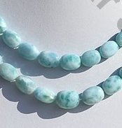 Larimar Gemstone Oval Faceted
