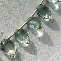 Green Amethyst Gemstone Conch Briolette