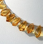 Honey Quartz Twisted Tear Drops