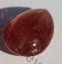 Strawberry Quartz Half Drilled Gemstones