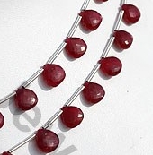 Ruby Gemstone Heart Briolette