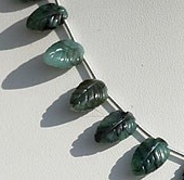 Emerald Gemstone Carved Leaf