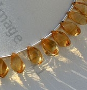 Honey Quartz Twisted Tear Drops