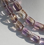 Ametrine Gemstone Beads  Faceted Rectangles