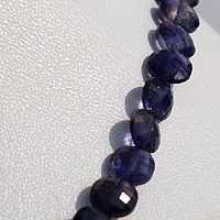 Iolite Gemstone Beads Coin