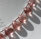 Strawberry Quartz Heart Briolette