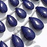 Lapis Gemstone  Flat Pear Briolette