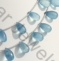 Aquamarine Gemstone  Tear Drops Briolette