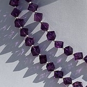 Amethyst Gemstone  Faceted Cube