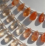 Sun Stone Oregon  Flat Pear Briolette