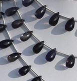Iolite Gemstone Beads Tear Drops Briolette