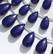 Lapis Gemstone  Flat Pear Briolette