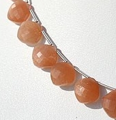 Orange Moonstone Puffed Diamond Cut