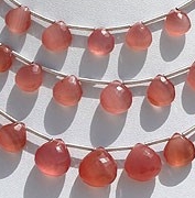 Rhodochrosite Gemstone  Heart Briolette