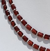 Rubellite Garnet  Faceted Rectangles
