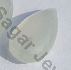 White Moonstone Half Drilled Gemstones