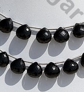 Black Spinel Heart Briolette